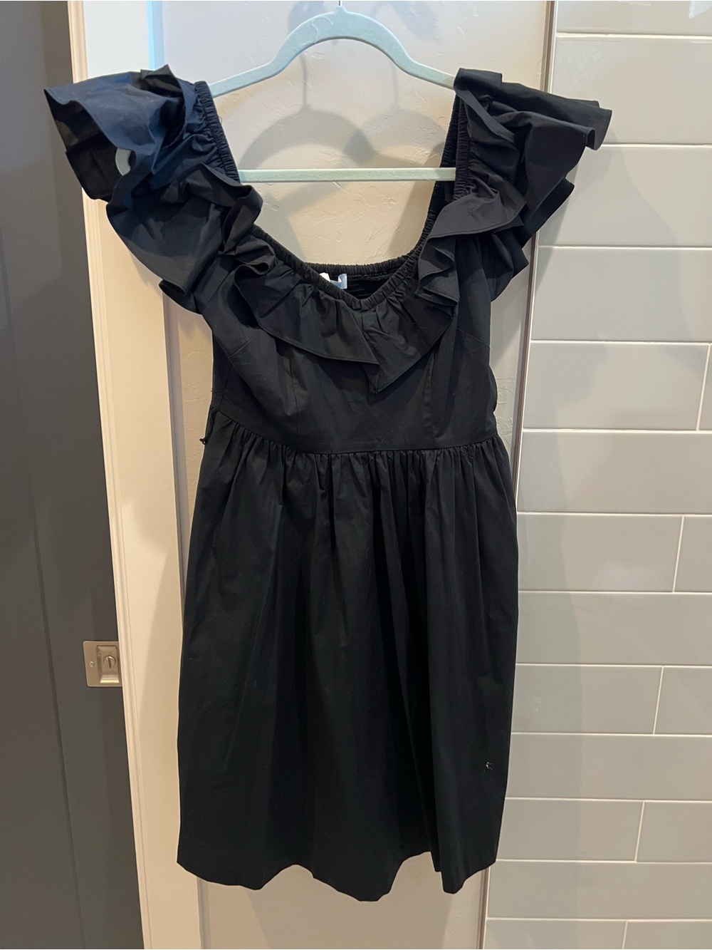Black Ana poplin cotton Dress
